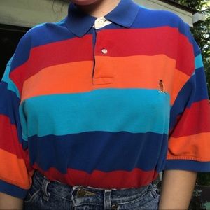 vintage multicolor tommy hilfiger polo shirt
